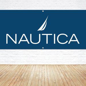 NAUTICA Logo Vinyl Banner 5ft Sign Retail Shop Mall Vendor Branding Signage New